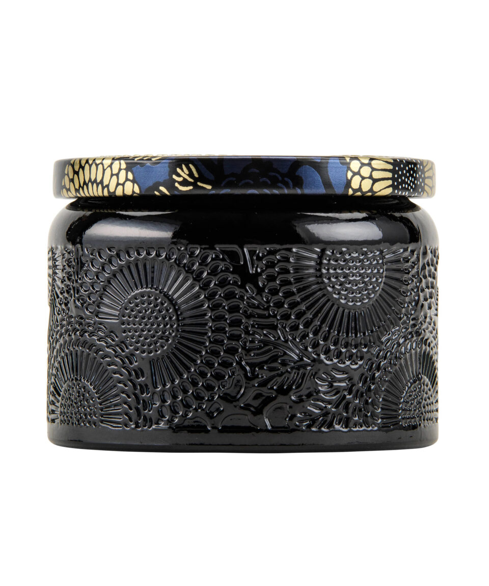 Voluspa aromātiskās sveces Moso Bamboo stikla trauciņā ar vāciņu