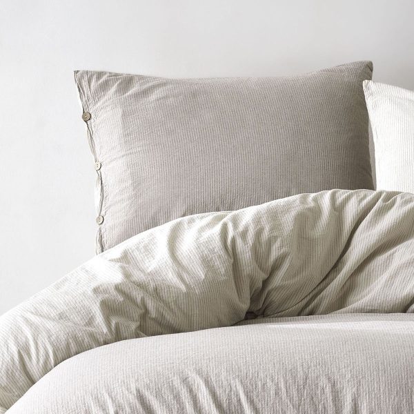 Chambray kokvilnas spilvendrāna Cottage Brown