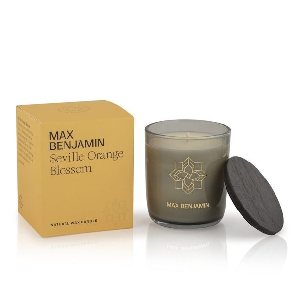 Max Benjamin aromātiskā svece Seville Orange Blossom ar kastīti